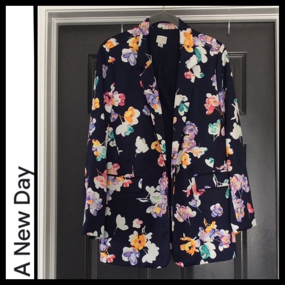 NWOT A New Day Oversized Floral Blazer - Picture 2 of 7